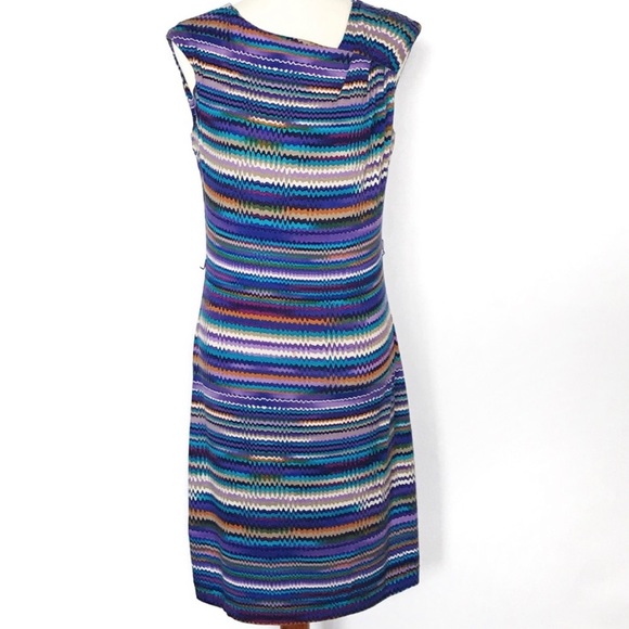 Calvin Klein Dresses & Skirts - Calvin Klein • Multicolored Striped Chevron Dress